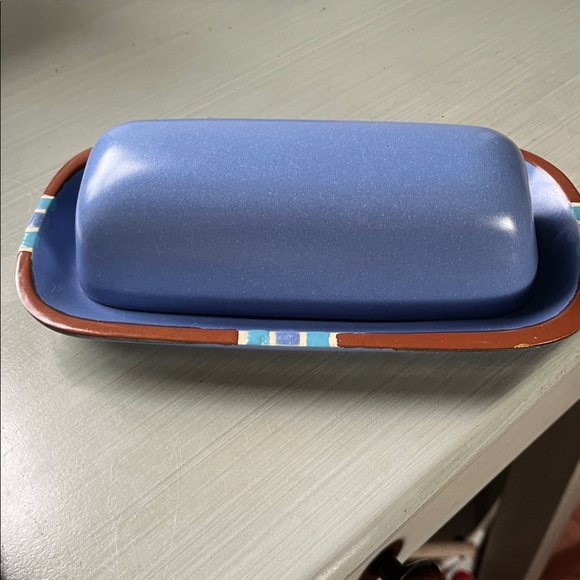 Dansk Mesa Blue Butter Dish - Picture 1 of 5